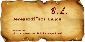Beregszászi Lajos névjegykártya